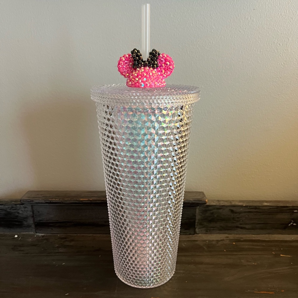 Tumbler with Minnie Mouse Straw Topper